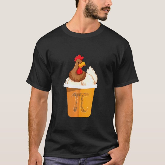 Rolig Chicken Pot Pi Dag 3.14 Matematiklärare Män  T Shirt (Framsida)