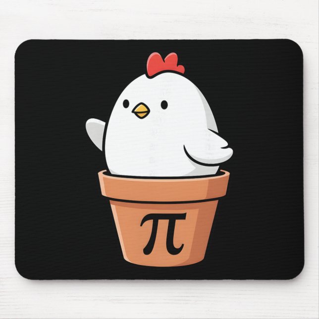 Rolig Chicken Pot Pie 3,14 Pi Nummer Matematiklära Musmatta (Framsidan)