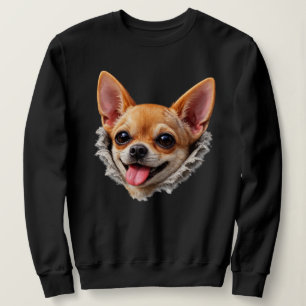 Rolig Chihuahua-ansikte 3D-design – Sött hund-meme T Shirt