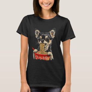 Rolig Chihuahua-hund som äter Ramen T Shirt
