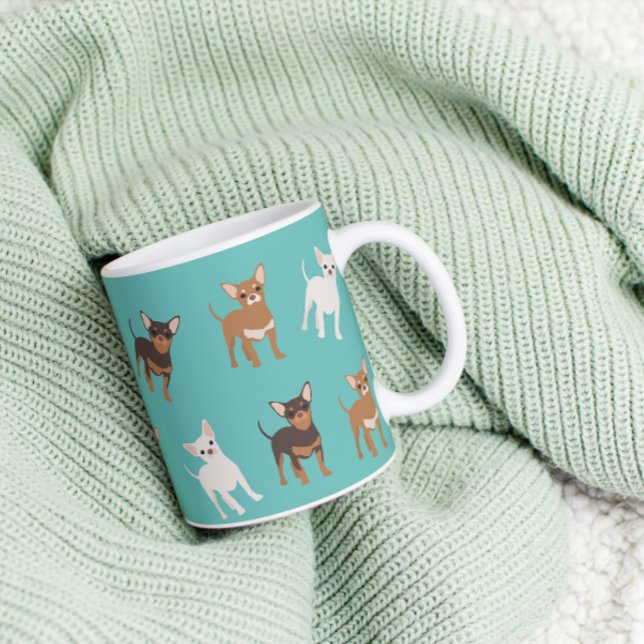 Rolig Chihuahua Hundras Alla Färger Kaffemugg (Skapare uppladdad)