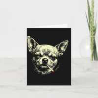 Rolig chihuahua-meme hund rökande cigarett