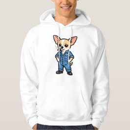 Rolig Chihuahua-meme med hund som röker cigarett Hoodie