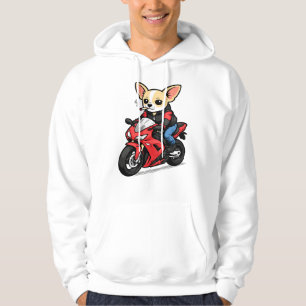 Rolig Chihuahua-meme med hund som röker cigarett Hoodie