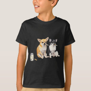Rolig Chihuahua-meme med hund som röker cigarett T Shirt