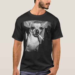 Rolig Chihuahua-meme med hund som röker cigarett, T Shirt