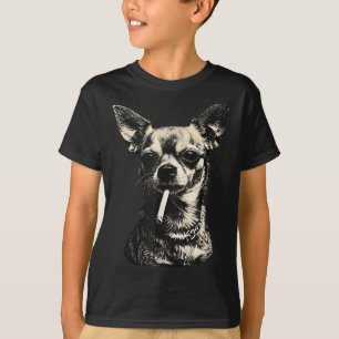 Rolig chihuahua-meme med hund som röker cigarett t shirt