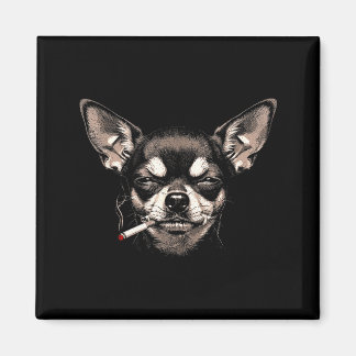 Rolig Chihuahua-meme om hund som röker cigarett fö Magnet