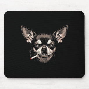 Rolig Chihuahua-meme om hund som röker cigarett fö Musmatta