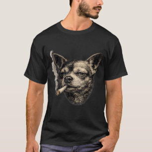Rolig chihuahua-meme om hund som röker cigarett t shirt