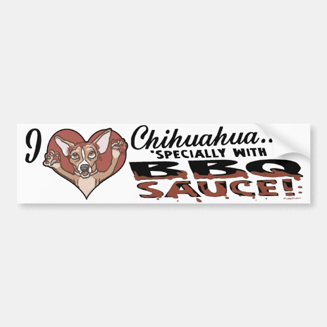 Rolig ChihuahuaBBQ Bildekal (Framsidan)