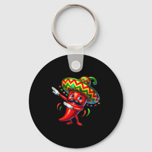 Rolig chili dabbing cinco de mayo pojkar mexica nyckelring
