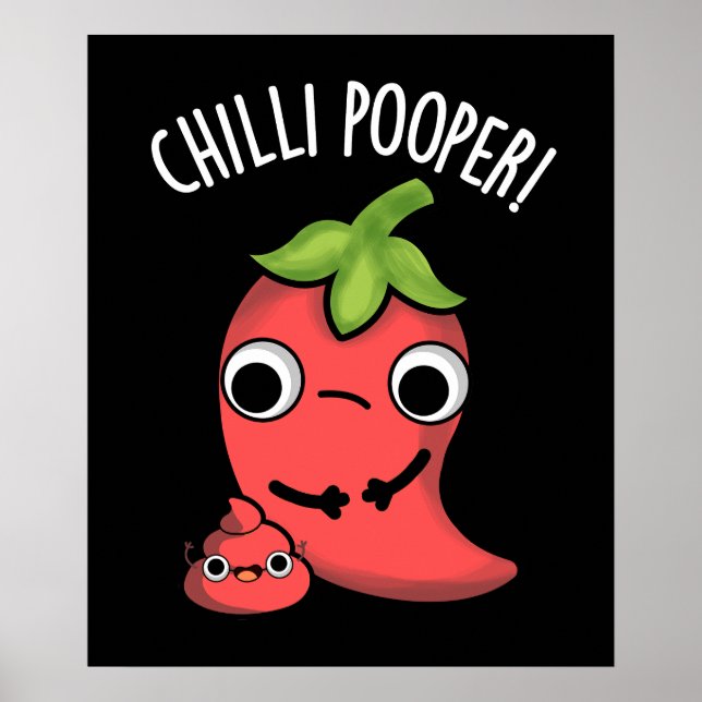 Rolig Chili Pooper Peppar Puns Poster (Framsidan)