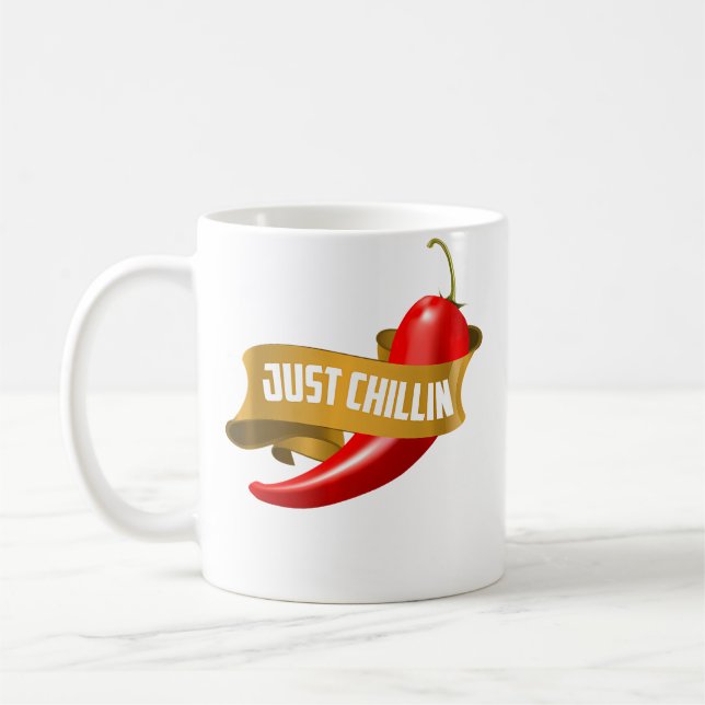Rolig Chilipeppar som Chillar för Kryddälskare Kaffemugg (Vänster)