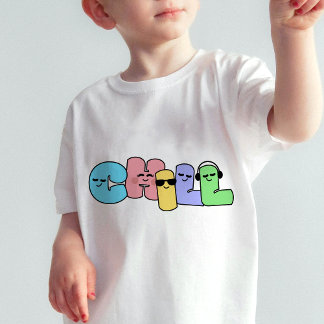 Rolig CHILL grafisk t-shirt för barn | DP7Art