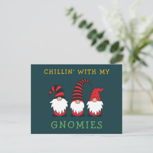 Rolig Chillin' Med Mina Gnomies Julkort Vykort