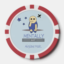 Rolig Chimy Psykiskt i Flygplansläge Pokerchip Poker Marker
