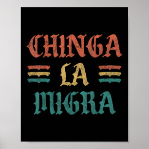 Rolig Chinga La Migra Tröja För Män Kvinnor  Poster