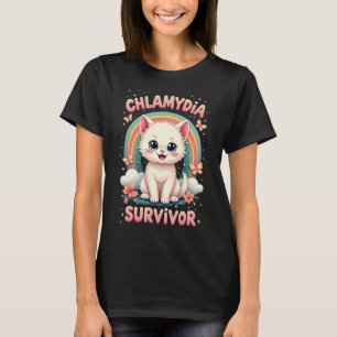 Rolig Chlamydia överlevande Katt Meme skämt Män kv T Shirt