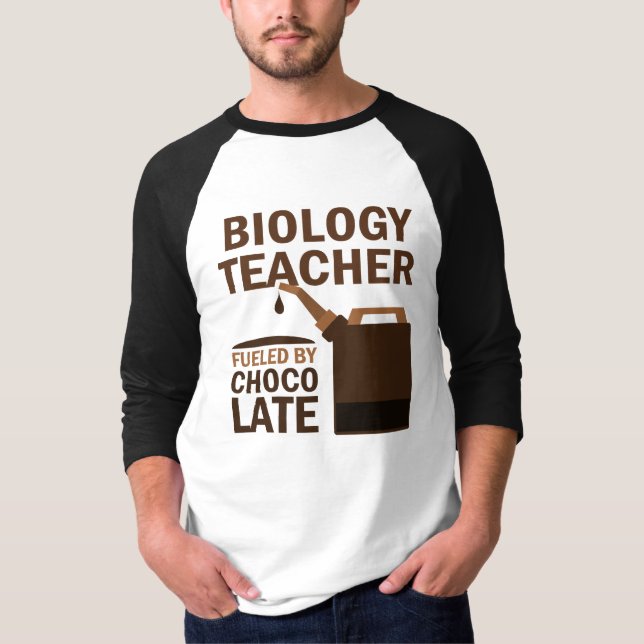 Rolig) choklad för biologilärare ( tee shirt (Framsida)