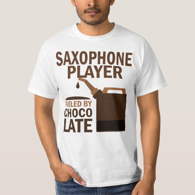 Rolig) choklad för saxofonspelare ( t shirt (Framsida)