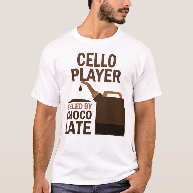 Rolig) choklad för violoncellspelare ( t shirt (Framsida)