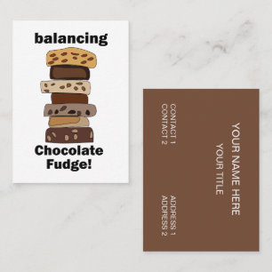 Rolig Choklad Fudge Efterrätt Balanserar Visitkort