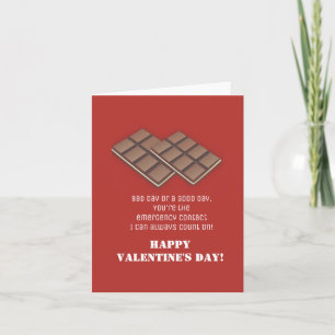 Rolig chokladbarskort till Alla hjärtans dag Kort