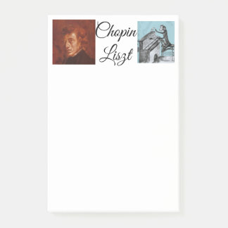 Rolig Chopin Liszt "Inköpslista" Post-it Block