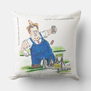 Rolig Chris Christie På Bomullskastkudde Kudde