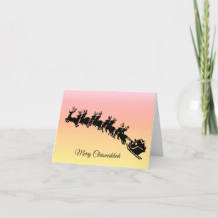 Rolig Chrismukkah-kort Judisk Rudolf Slädtur Kort