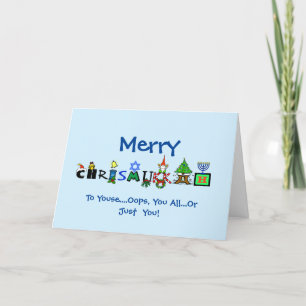 Rolig Chrismukkah-kort till alla Oj då! Kort