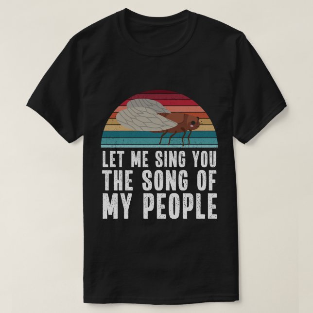 Rolig Cicada Brood X Meme 17 Års Cikorier T Shirt (Design framsida)