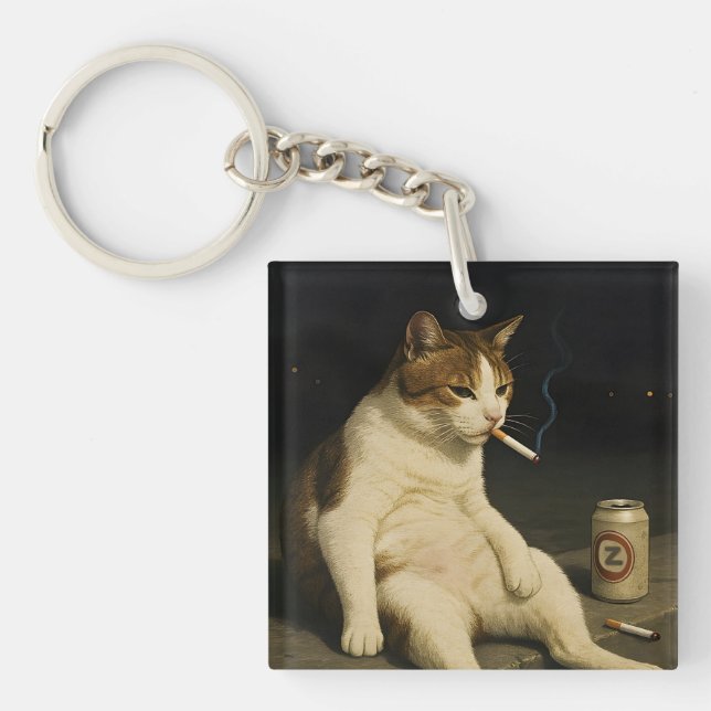 Rolig Cigarette Kitten Rökande Katt Gen Z Meme (Framsidan)