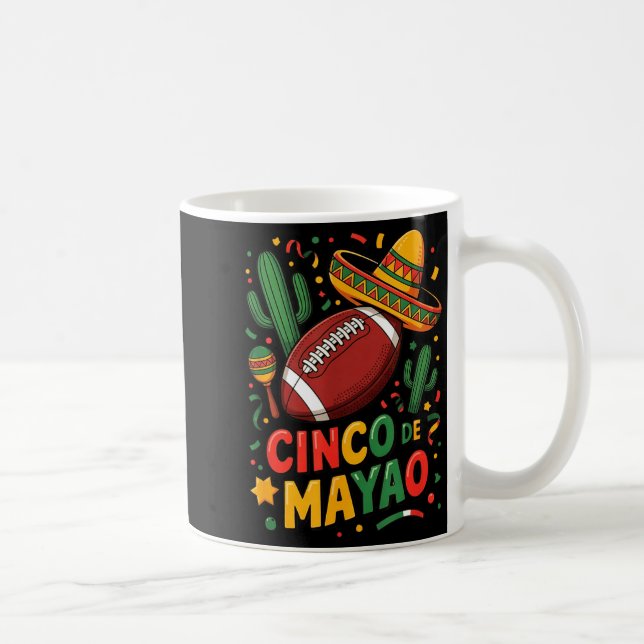 Rolig cinco de mayo amerikansk fotboll pappa mamma kaffemugg (Höger)