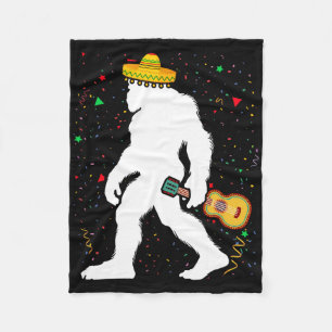 Rolig Cinco De Mayo Bigfoot Mexikansk Gitarr - Cin Fleecefilt