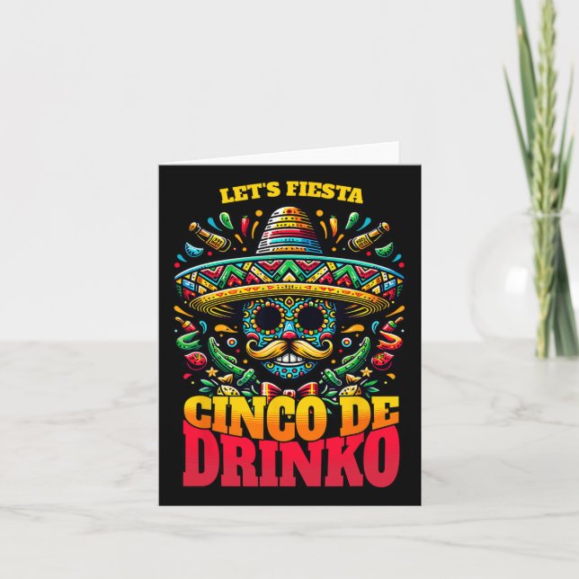 Rolig Cinco De Mayo Cool Cinco De Drinko  Kort (Framsida)