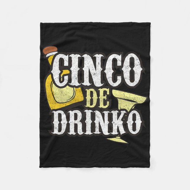 Rolig Cinco De Mayo Drinko Firande  Fleecefilt (Framsidan)