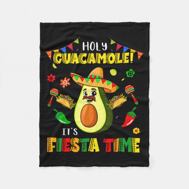 Rolig cinco de mayo heliga guacamole fiesta tidRol Fleecefilt (Framsidan)