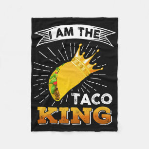 Rolig Cinco De Mayo Mat Jag Är Taco King T Tröja Fleecefilt