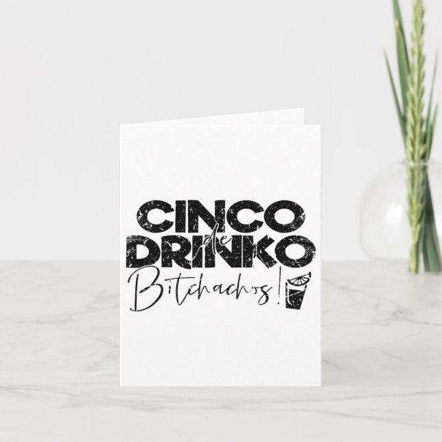 Rolig Cinco De Mayo Mexikansk Cinco De Drinko Acho Kort (Framsida)