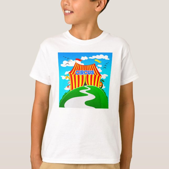 Rolig cirkus, t-skjorta tee shirt (Framsida)
