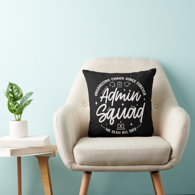 Rolig Citat Admin Prof Dag Team Arrangerar Kaos Kudde (Stol)
