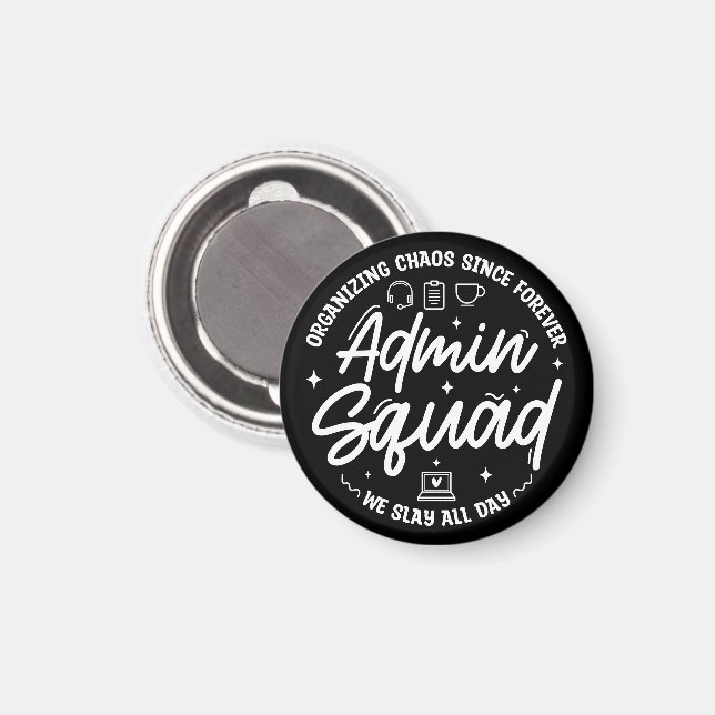 Rolig Citat Admin Prof Dag Team Arrangerar Kaos Magnet (Front/Back)