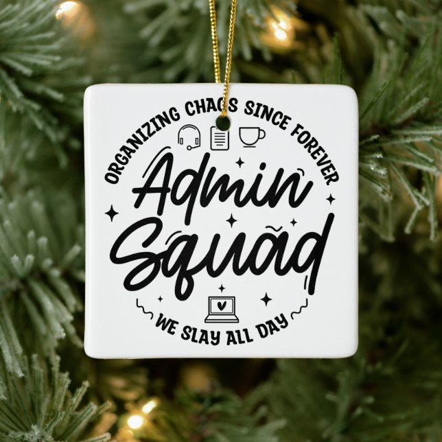 Rolig Citat Admin Prof Dag Team som organiserar ka Julgransprydnad Keramik (Träd)