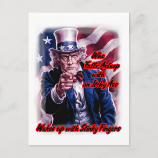 Rolig Citat av Patriot Uncle Sam på en Helg Vykort