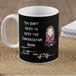 Rolig Citat Avslappnad Stämning Introvert Present Mugg