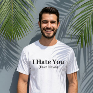 Rolig Citat Bokstavsformattering Jag Hatar Dig Fak T Shirt
