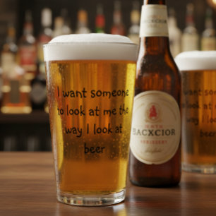 Rolig Citat Dricker Öl Pint Glaskopp