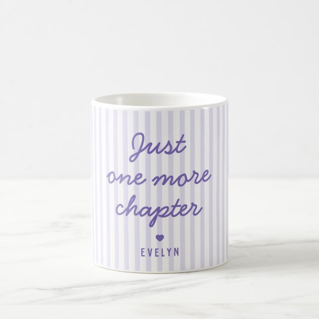 Rolig Citat För Bokälskare Lilac Script Kaffemugg (Center)